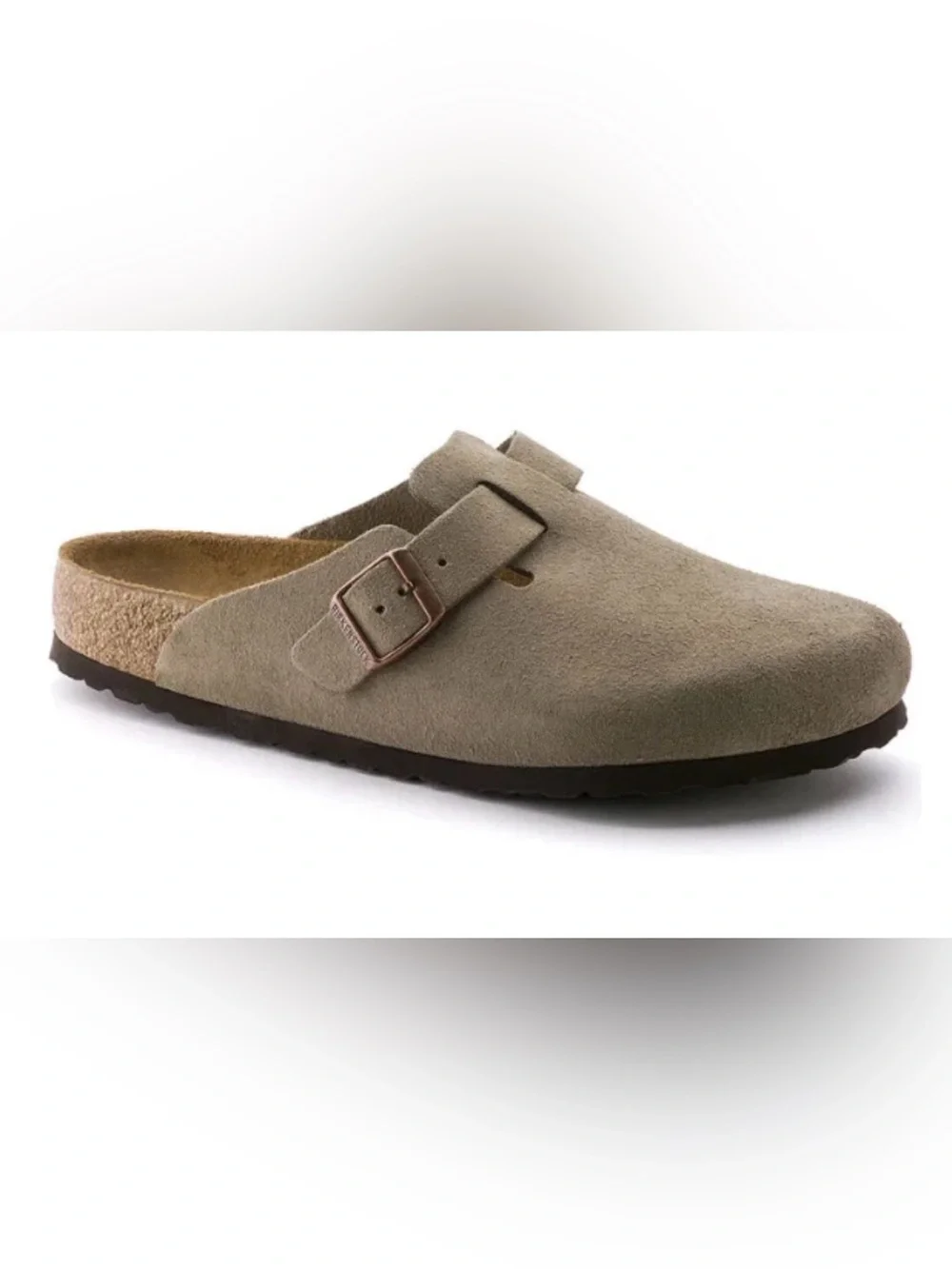 Birkenstock Boston Unisex Soft Footbed Suede Leather Clogs Taupe Size EU 38-45